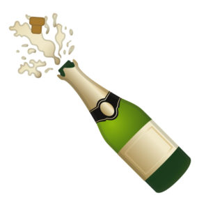 Celebrate World Emoji Day with the champagne emoji.