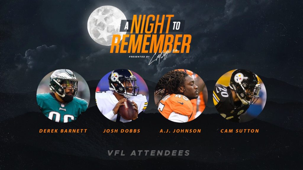 Graphic created for the A Night to Remember event displaying "VFL Attendees"